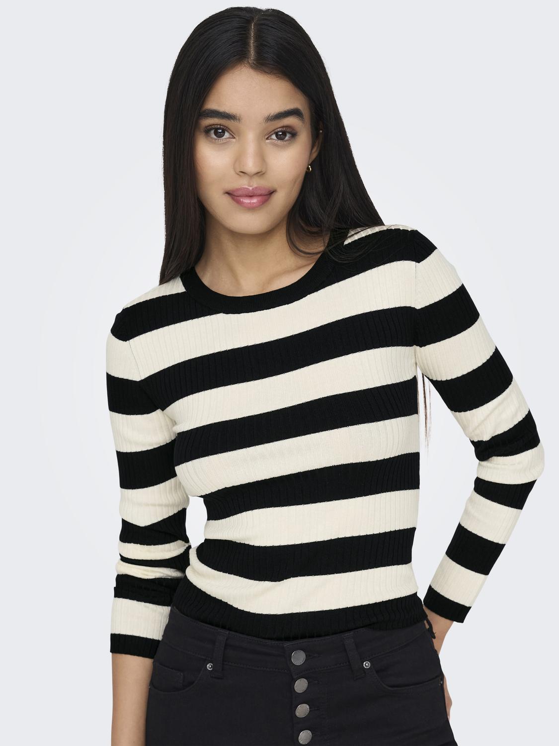 JDY - Pullover - Donna | jdyplum l/s o-neck stripe pull. knt noos