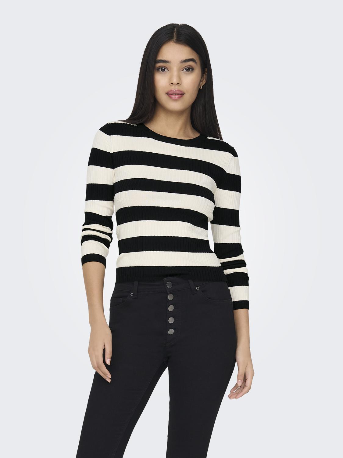 JDY - Pullover - Donna | jdyplum l/s o-neck stripe pull. knt noos