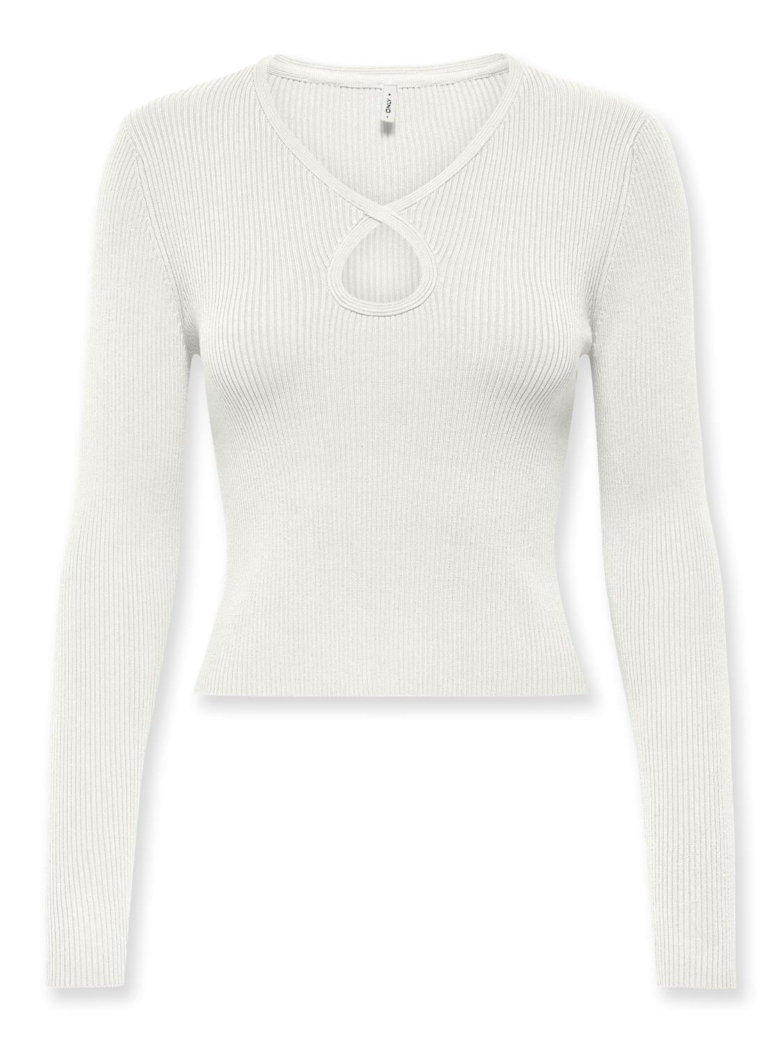 Only - Pullover - Donna | onlmeddi ls peek a boo v-neck cc knt