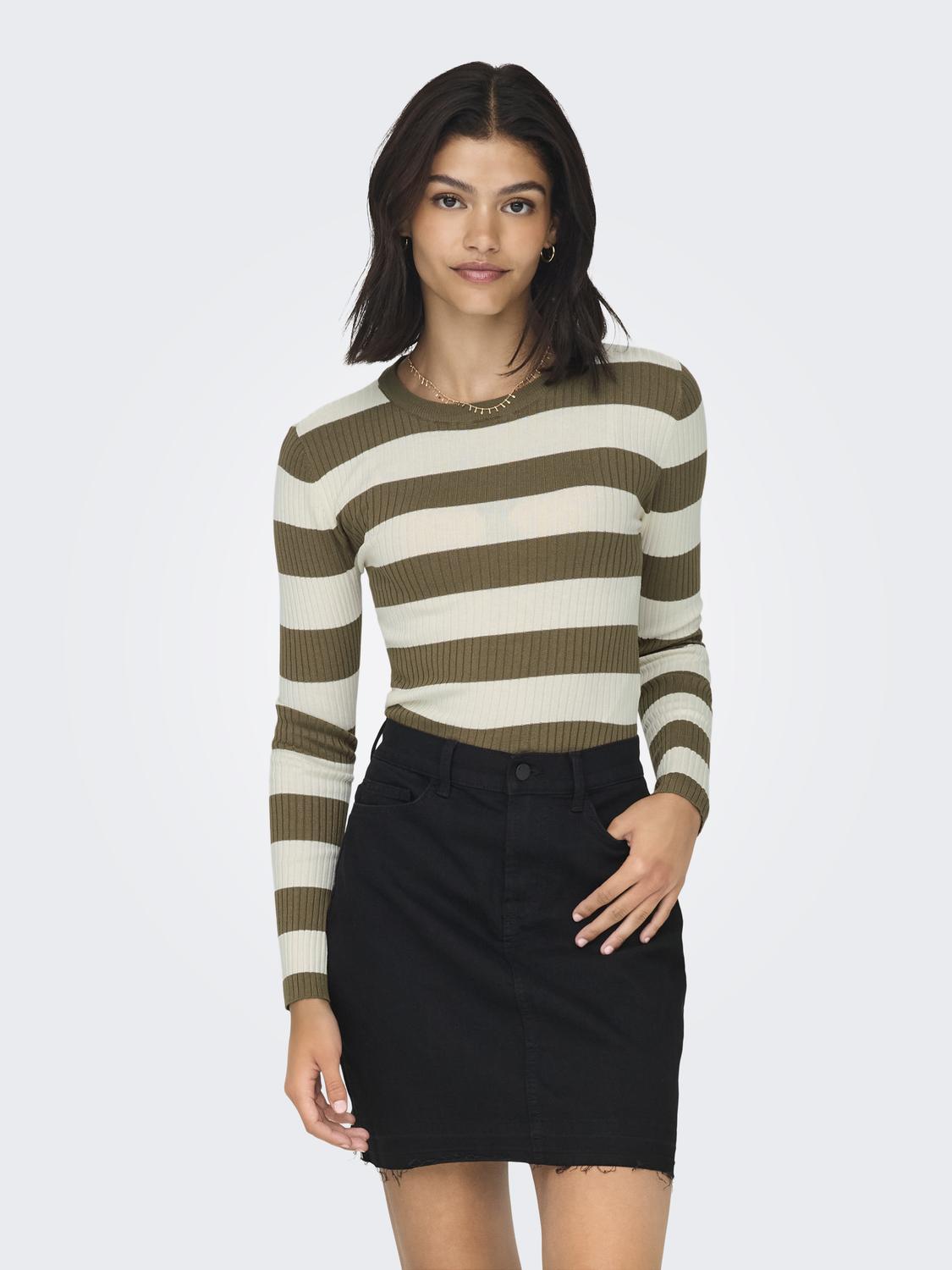 JDY - Pullover - Donna | jdyplum l/s o-neck stripe pull. knt noos