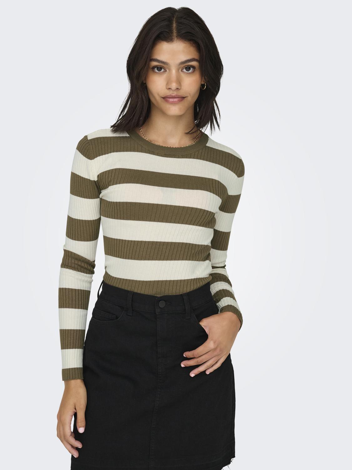 JDY - Pullover - Donna | jdyplum l/s o-neck stripe pull. knt noos