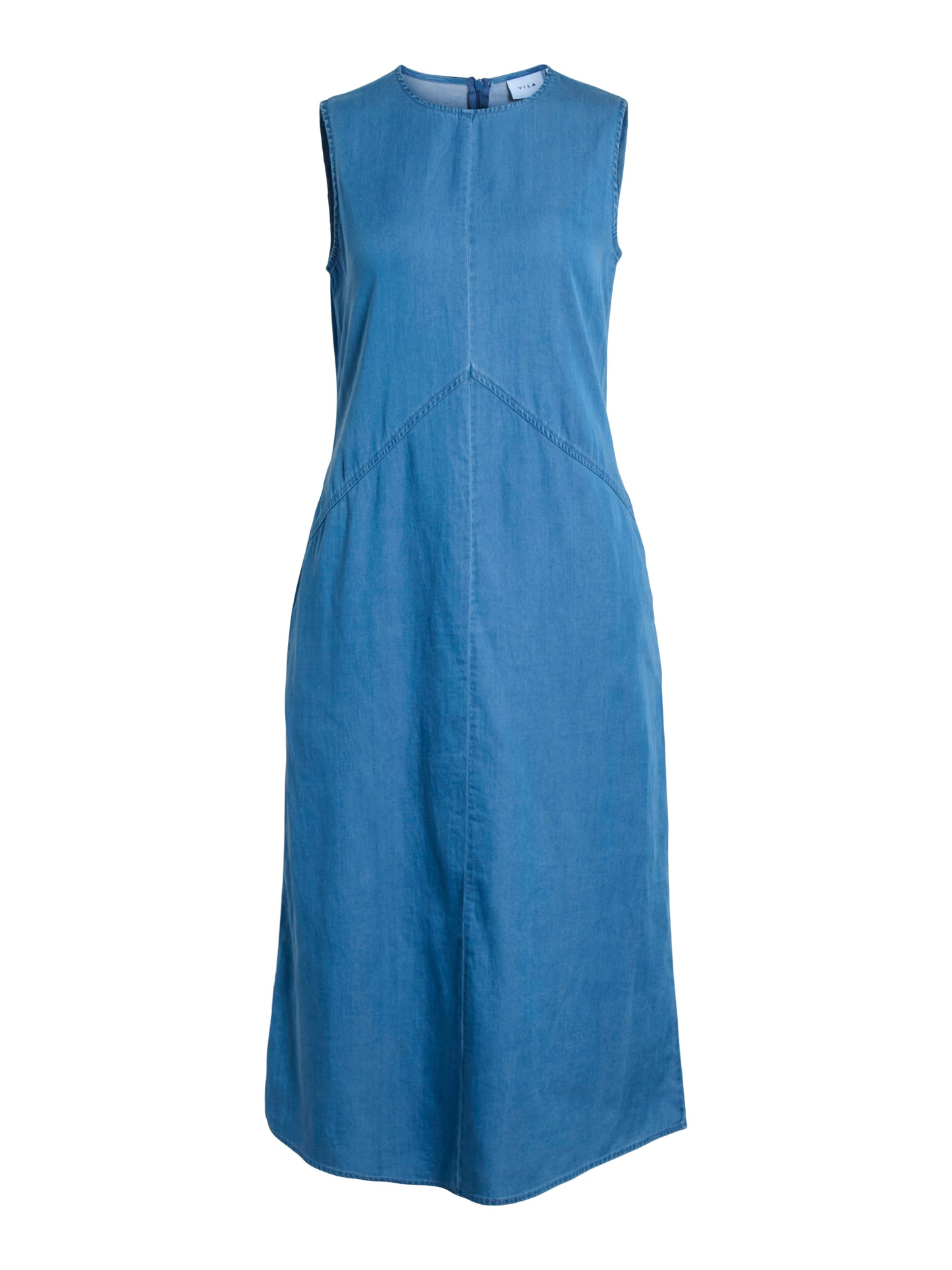 Vila - Vestito - Donna | vibista denim s/l midi dress / ls