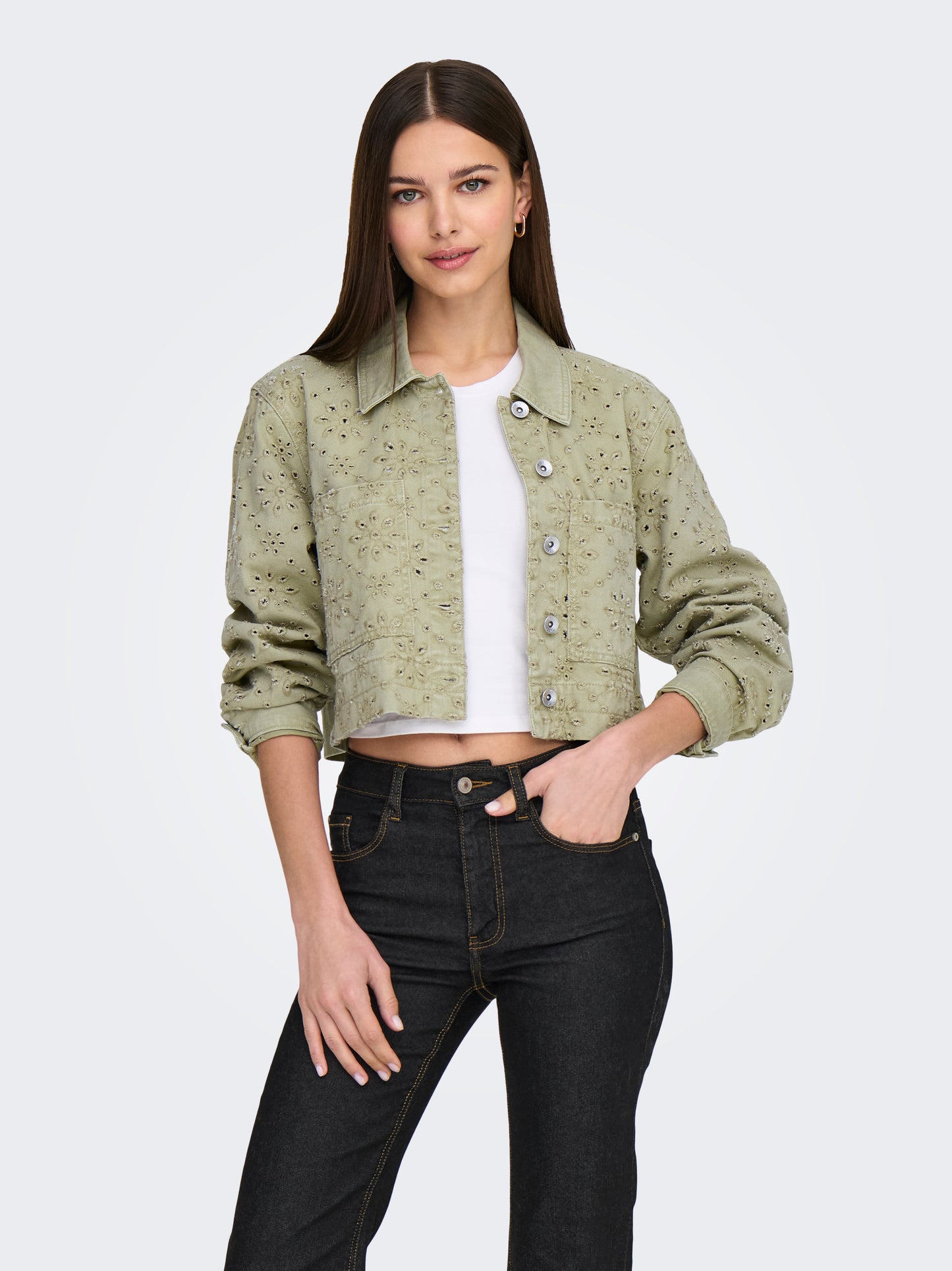Only - Giubbino - Donna | onlelsa short crochet jacket otw