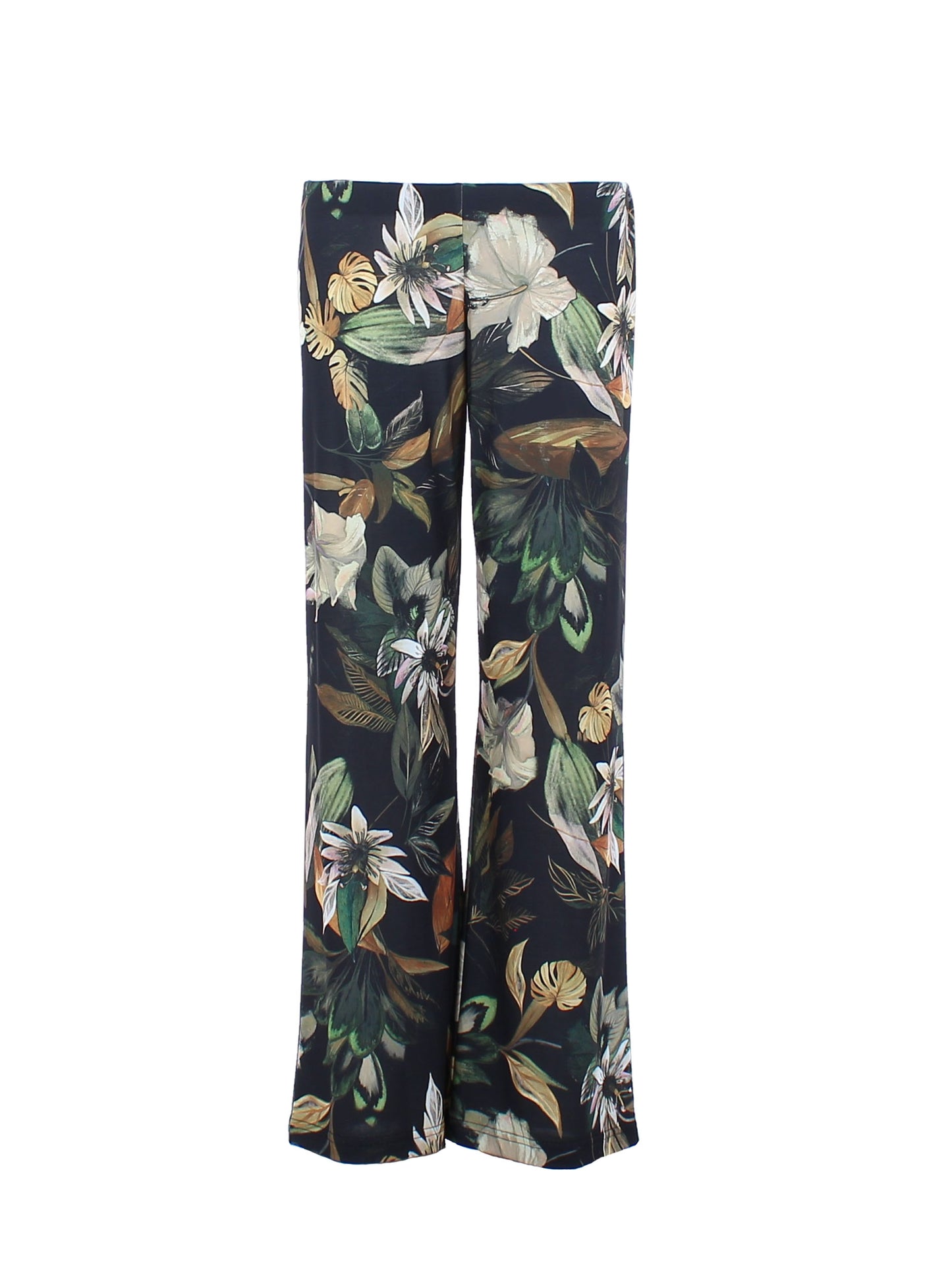 Gaia Più - Pantalone con fantasia floreale donna curvy