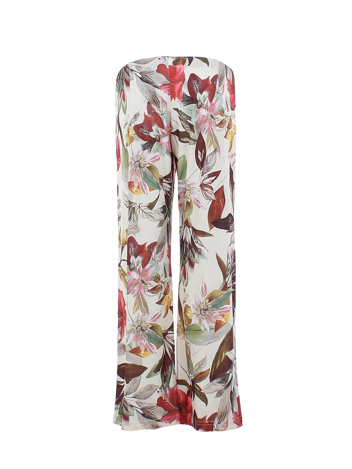Gaia Più - Pantalone con fantasia floreale donna curvy