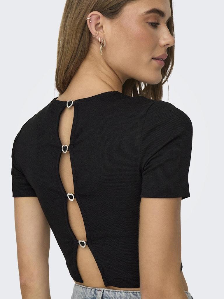Only - Top donna | onlrene s/s open back heart top jrs