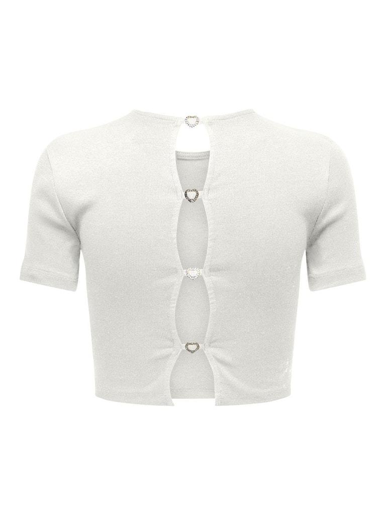 Only - Top donna | onlrene s/s open back heart top jrs