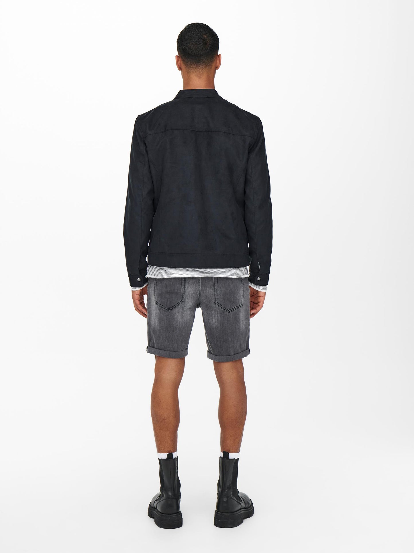 Only & Sons - Giubbotto Biker - Uomo | willow fake suede jacket otw noos