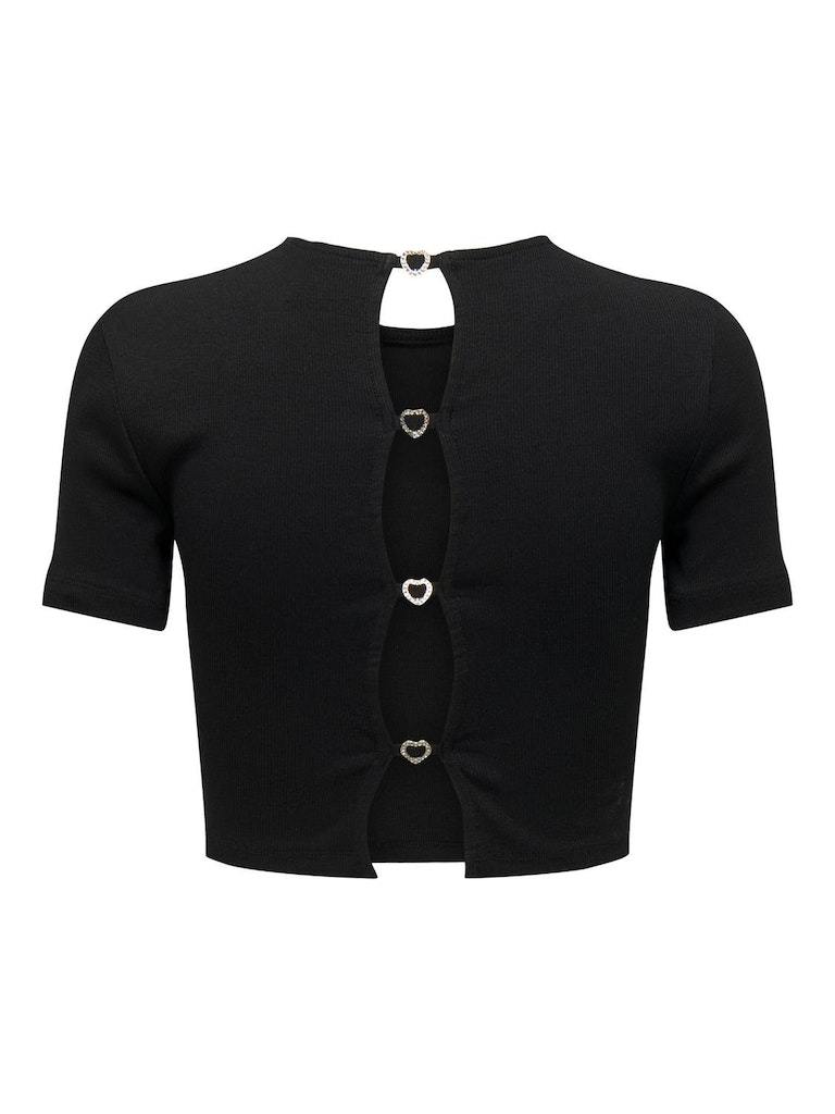 Only - Top donna | onlrene s/s open back heart top jrs