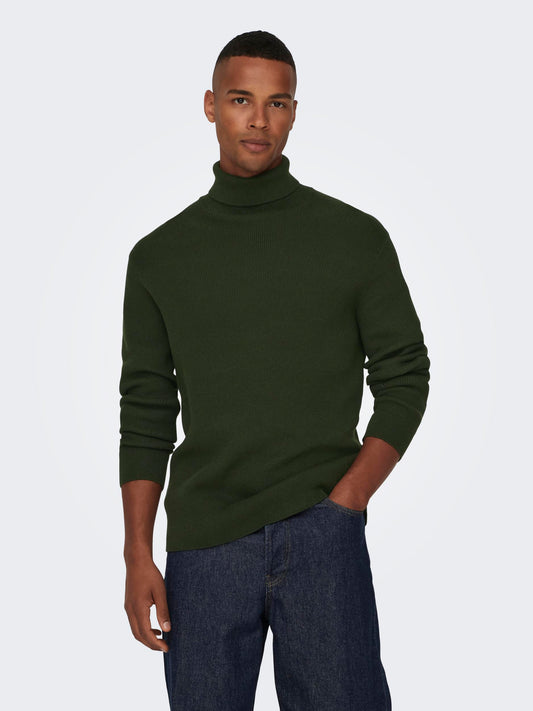 Maglione Phil Reg 12 Struc Roll Neck Knit Noos Only & Sons