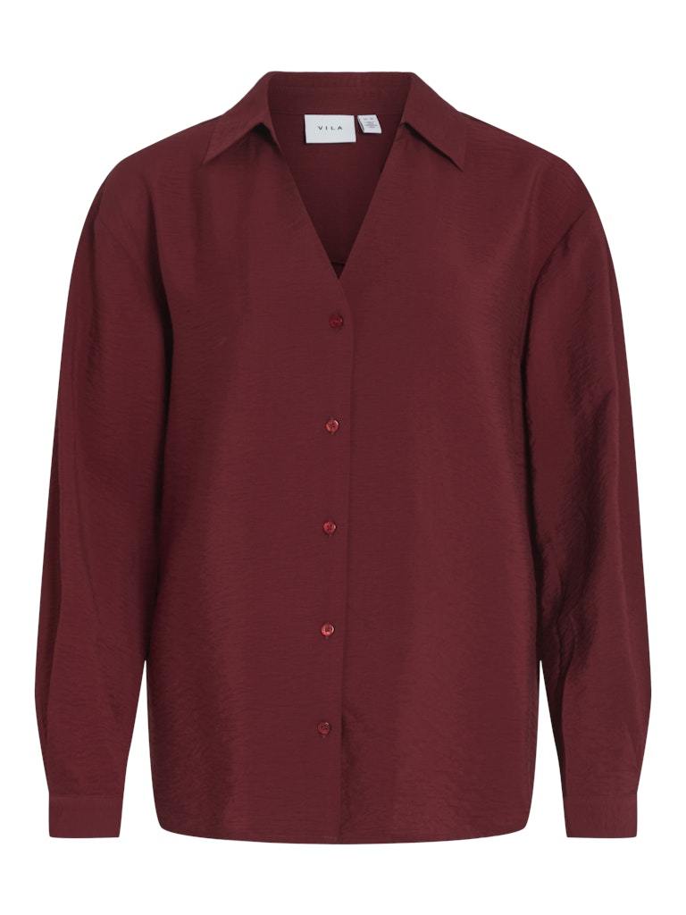 Vila - Camicia - Donna | vidomira v-neck l/s shirt - noos