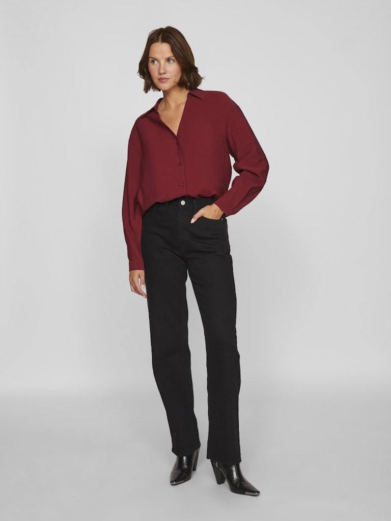 Vila - Camicia - Donna | vidomira v-neck l/s shirt - noos