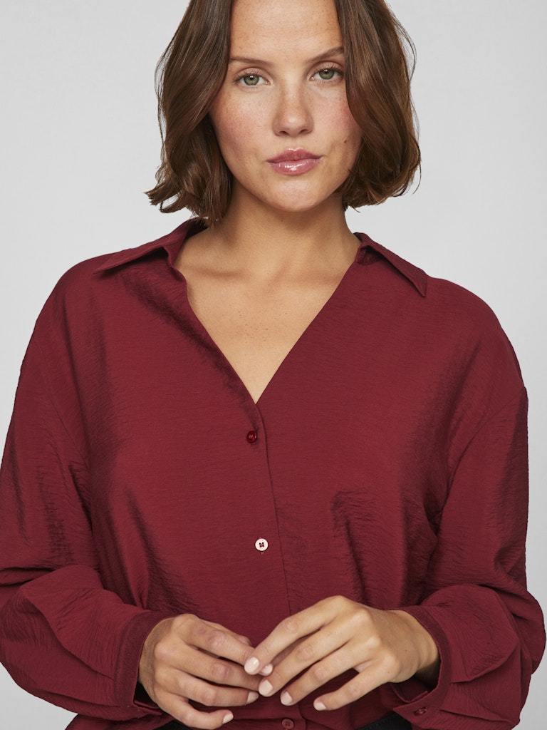 Vila - Camicia - Donna | vidomira v-neck l/s shirt - noos