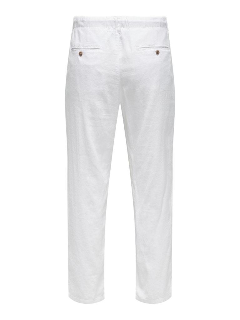PANTALONE - ONLY & SONS ONSLEO CROP LINEN MIX 0048 PANT