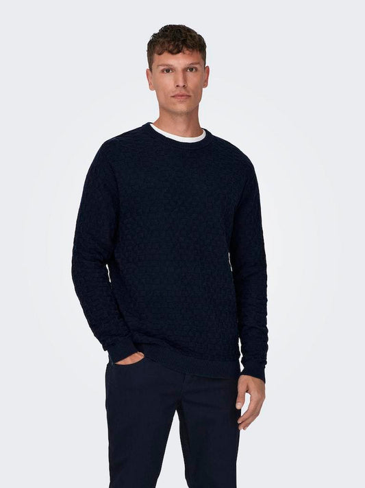 Pullover - Only & Sons Onskalle Reg 12 Struc Crew Knit Noos