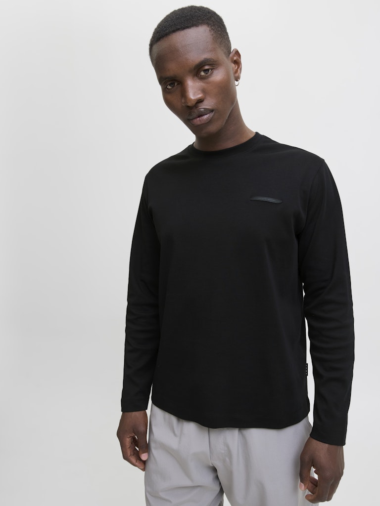 JACK&JONES - Tshirt manica lunga - Uomo | JCOFUSION INTERLOCK TEE LS CREW NECK