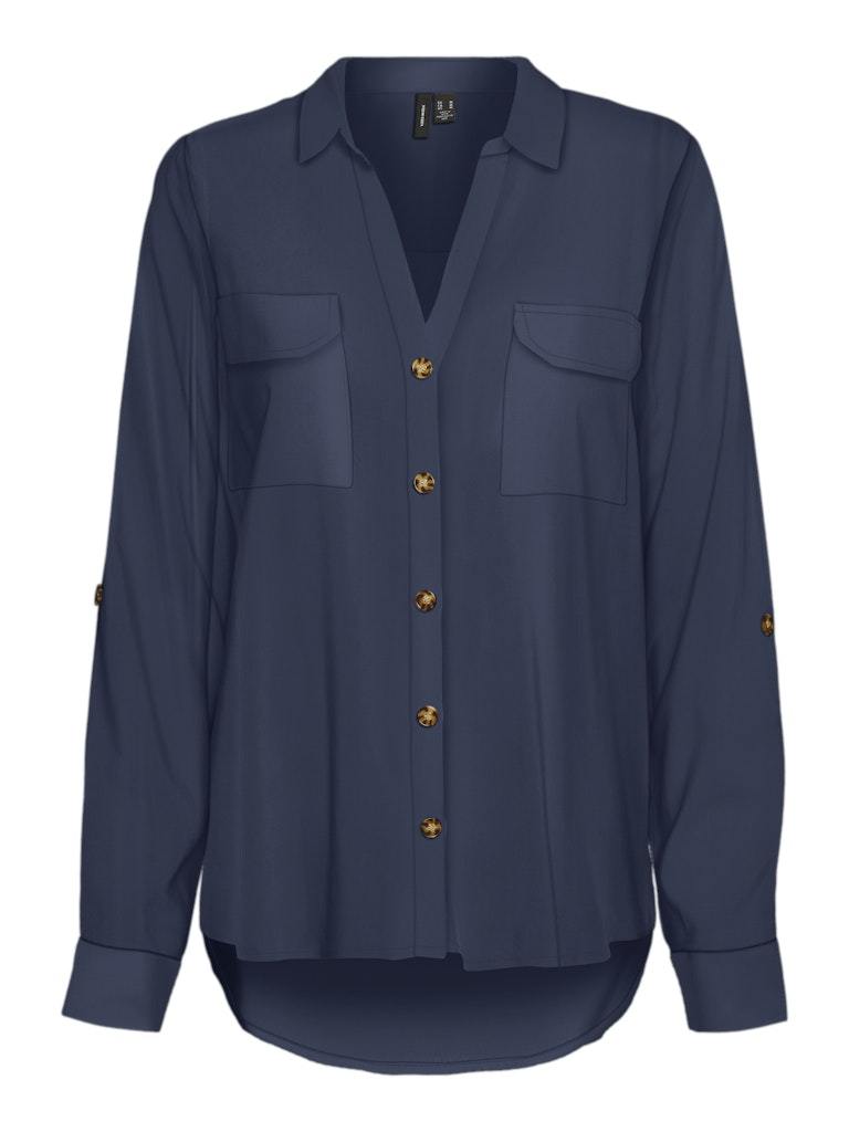 Vero Moda - Camicia - Donna | vmbumpy l/s shirt new wvn ga noos