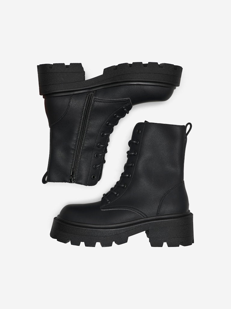 Only shoes - Stivali - Donna | onlbanyu-3 pu monochrome lace boot noos