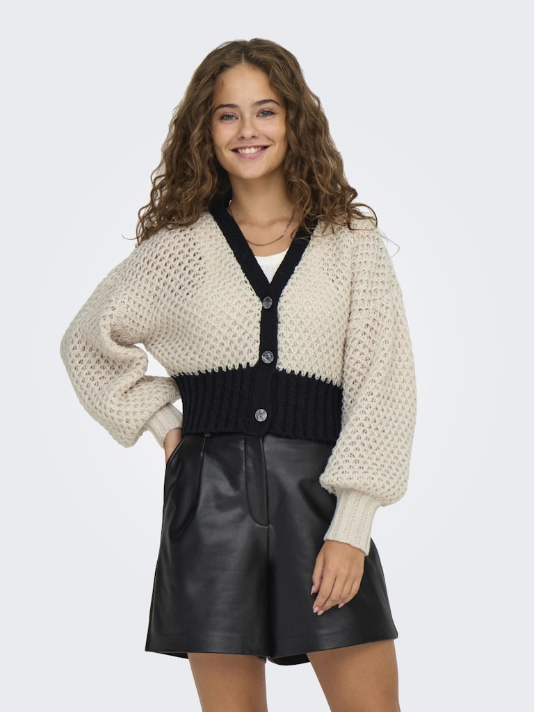 Only - Cardigan - Donna | onlrose life ls v-neck detail cardi knt
