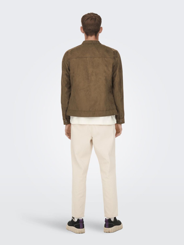 Only & Sons - Giubbotto Biker - Uomo | willow fake suede jacket otw noos
