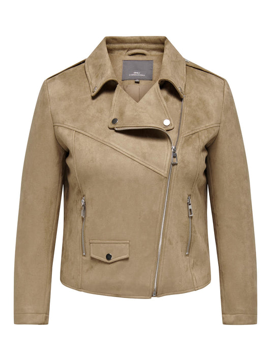 Giacca Carscootie Faux Suede Biker Jacket Otw Only Carmakoma