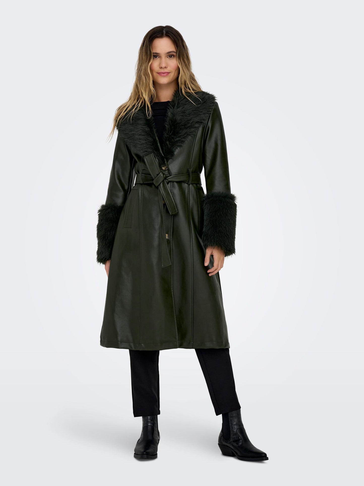 Cappotto Onlpoppy Faux Leather Coat Otw Only