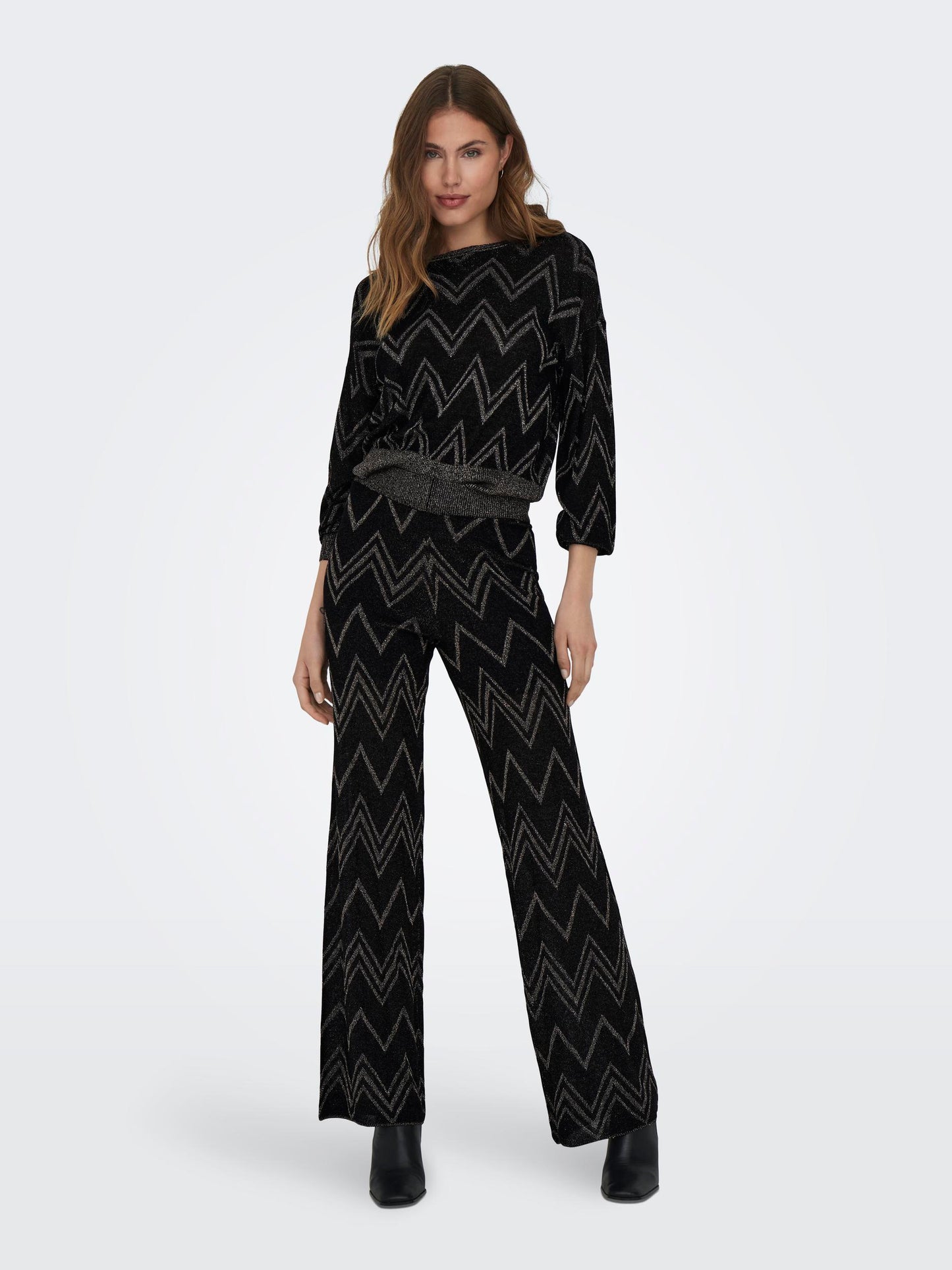 Only - Pantalone donna | onlnicole life glitter pants knt