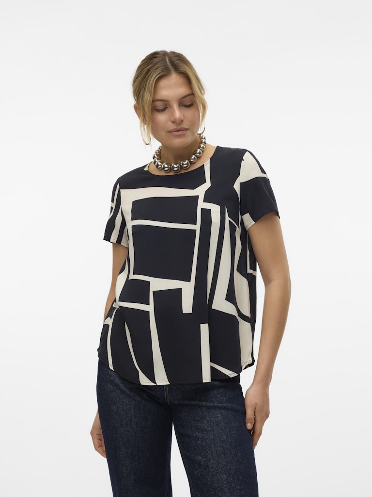 Vero Moda - T-shirt - Donna | vmeasy joy s/s top wvn ga