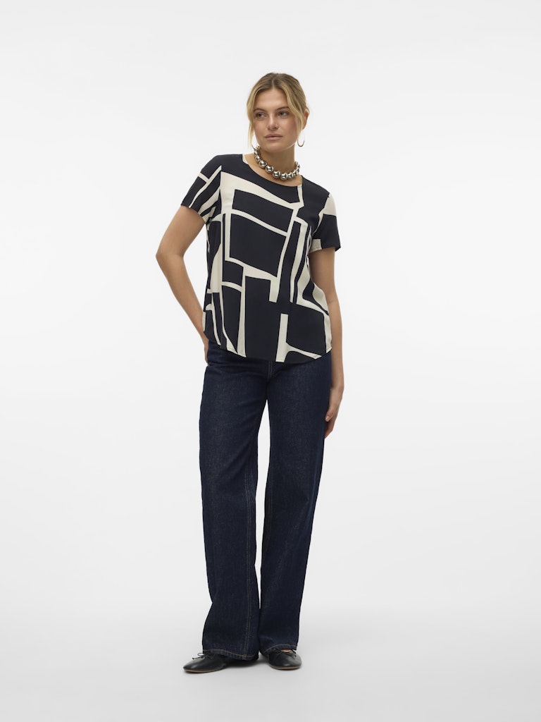 Vero Moda - T-shirt - Donna | vmeasy joy s/s top wvn ga