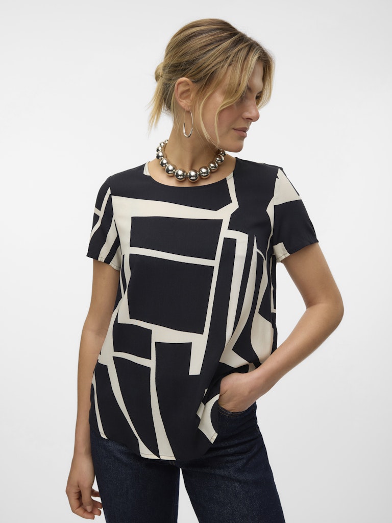 Vero Moda - T-shirt - Donna | vmeasy joy s/s top wvn ga