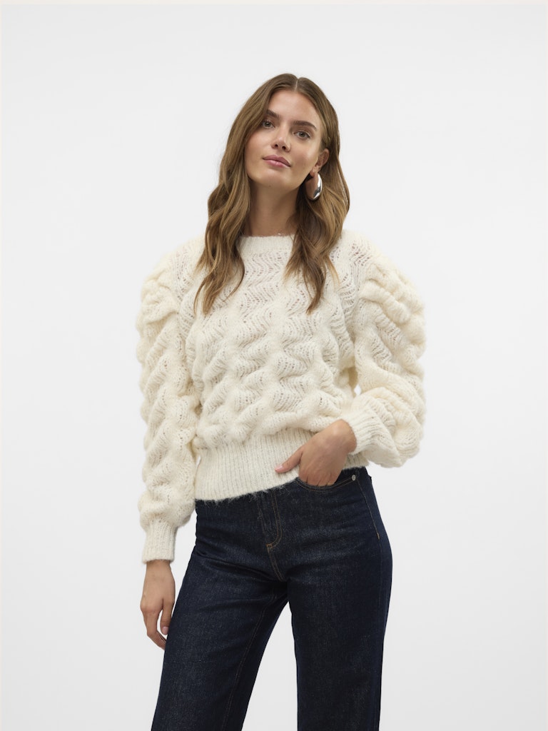 Vero Moda - Pullover - Donna | vmeileen ls o-neck short pullover ga
