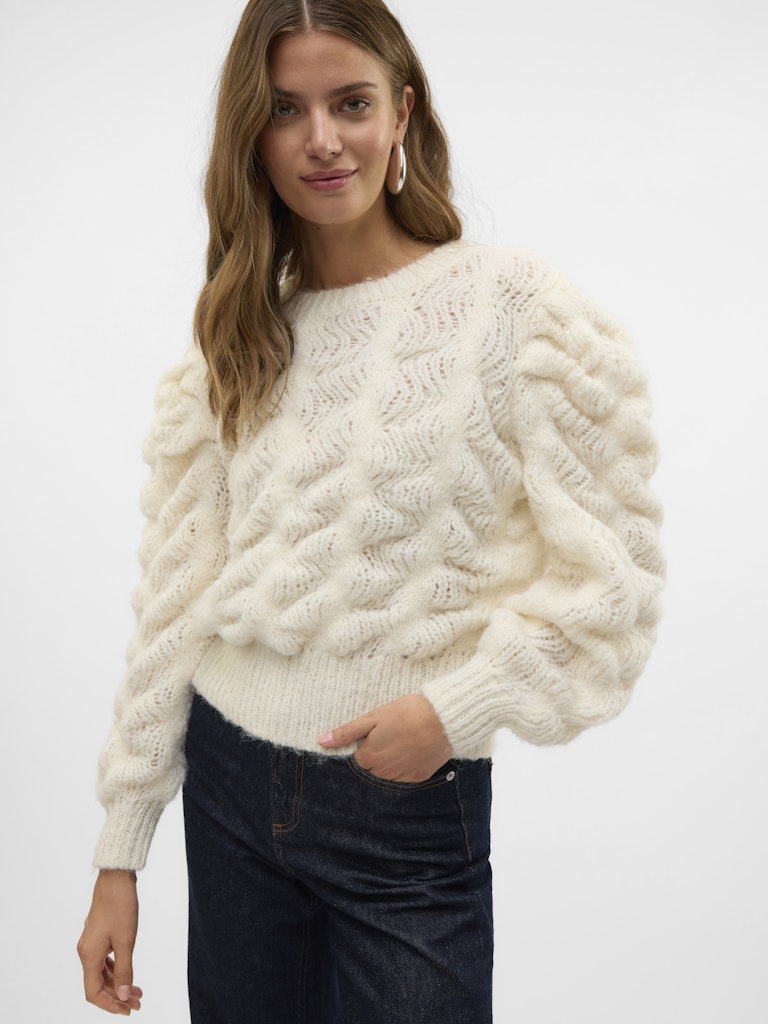 Vero Moda - Pullover - Donna | vmeileen ls o-neck short pullover ga