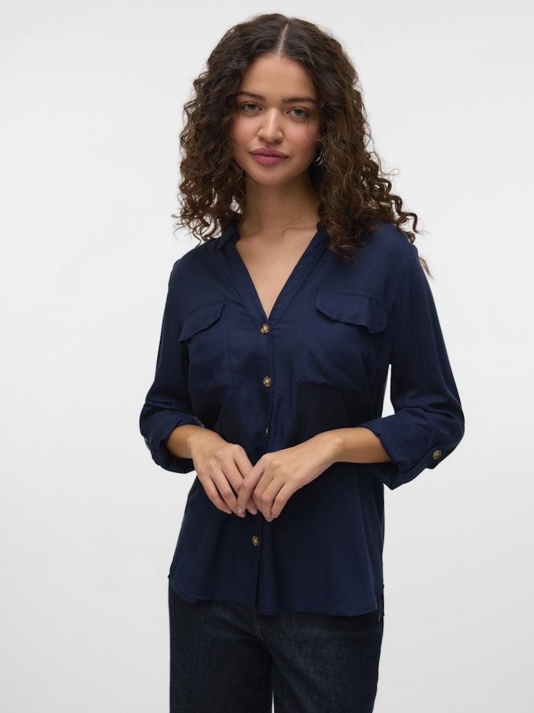 Vero Moda - Camicia - Donna | vmbumpy l/s shirt new wvn ga noos