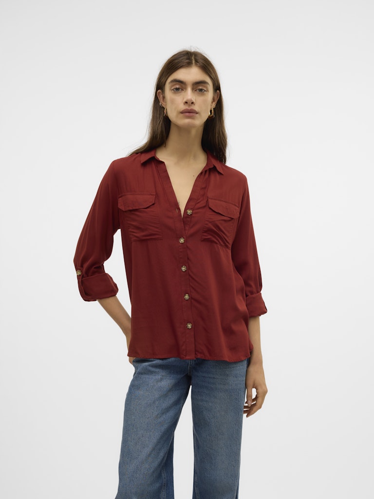 Vero Moda - Camicia - Donna | vmbumpy l/s shirt new wvn ga noos