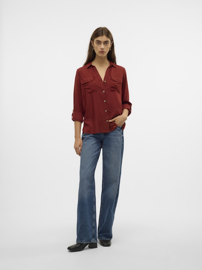 Vero Moda - Camicia - Donna | vmbumpy l/s shirt new wvn ga noos