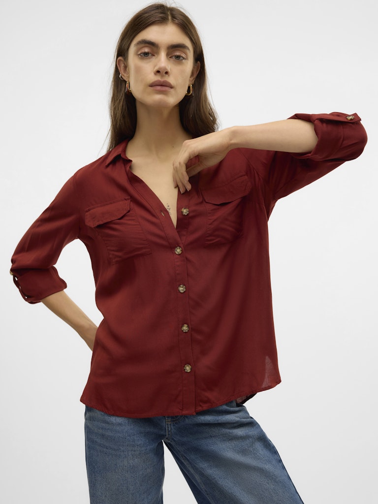 Vero Moda - Camicia - Donna | vmbumpy l/s shirt new wvn ga noos