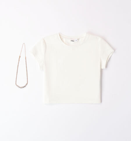 T-Shirt Con Collana Per Ragazza - Ido