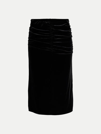Vila - Gonna - Donna | velida hw midi velvet skirt/su