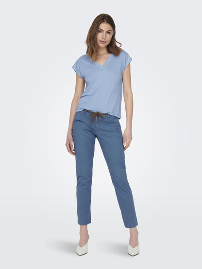 Only - T-shirt - Donna | onlfree life s/s mod.v-neck top jrs noos