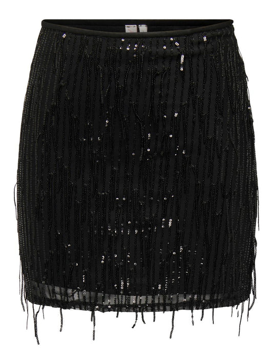 ONLSPACY SHORT SEQUINS SKIRT WVN