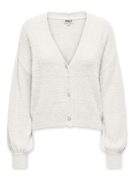 CARPIUMO LS PUFF V-NECK CARDIGAN KNT