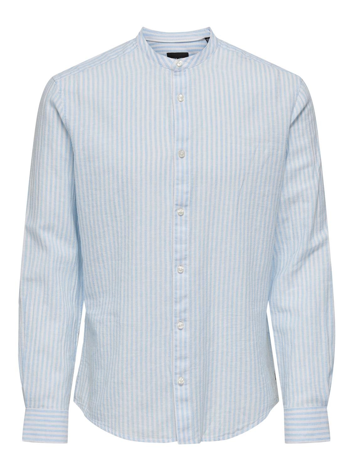 ONSCAIDEN LS MAO STRIPE LINEN SHIRT NOOS