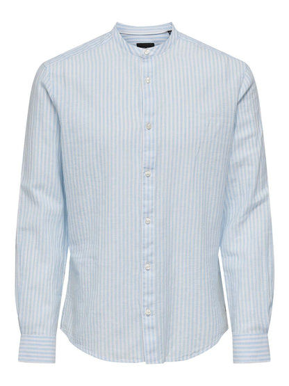 Only & Sons - Camicia - Uomo | onscaiden ls mao stripe linen shirt noos