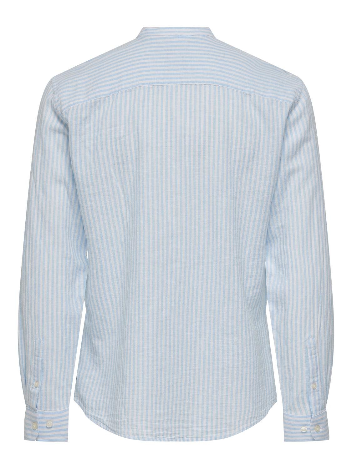 ONSCAIDEN LS MAO STRIPE LINEN SHIRT NOOS