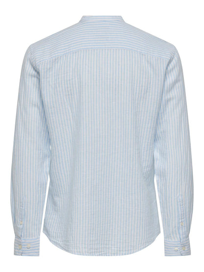 Only & Sons - Camicia - Uomo | onscaiden ls mao stripe linen shirt noos