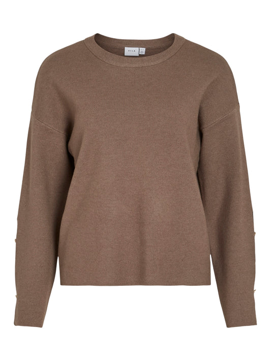 Vila - Pullover - Donna | vicassie l/s button detail pullover top/r