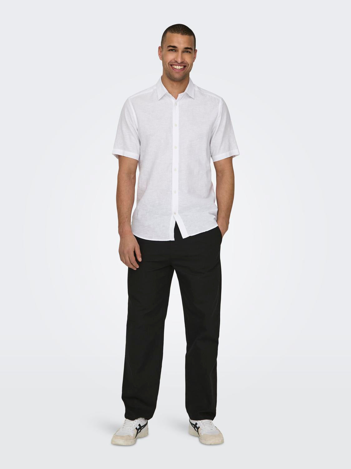 Only & Sons - Uomo - T-shirt | onssinus loose 0007 cot lin pant noos