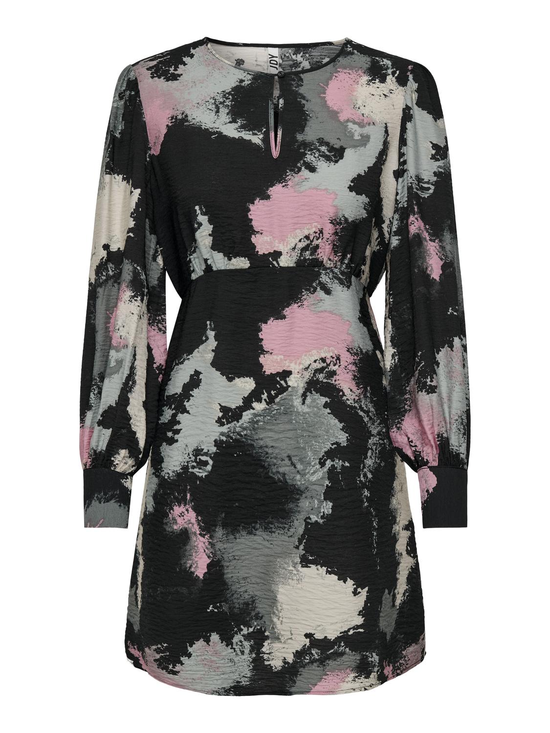 JDYODETTE L/S KEY HOLE DRESS WVN