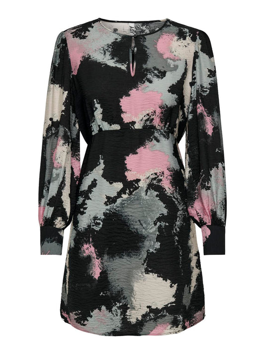 JDYODETTE L/S KEY HOLE DRESS WVN