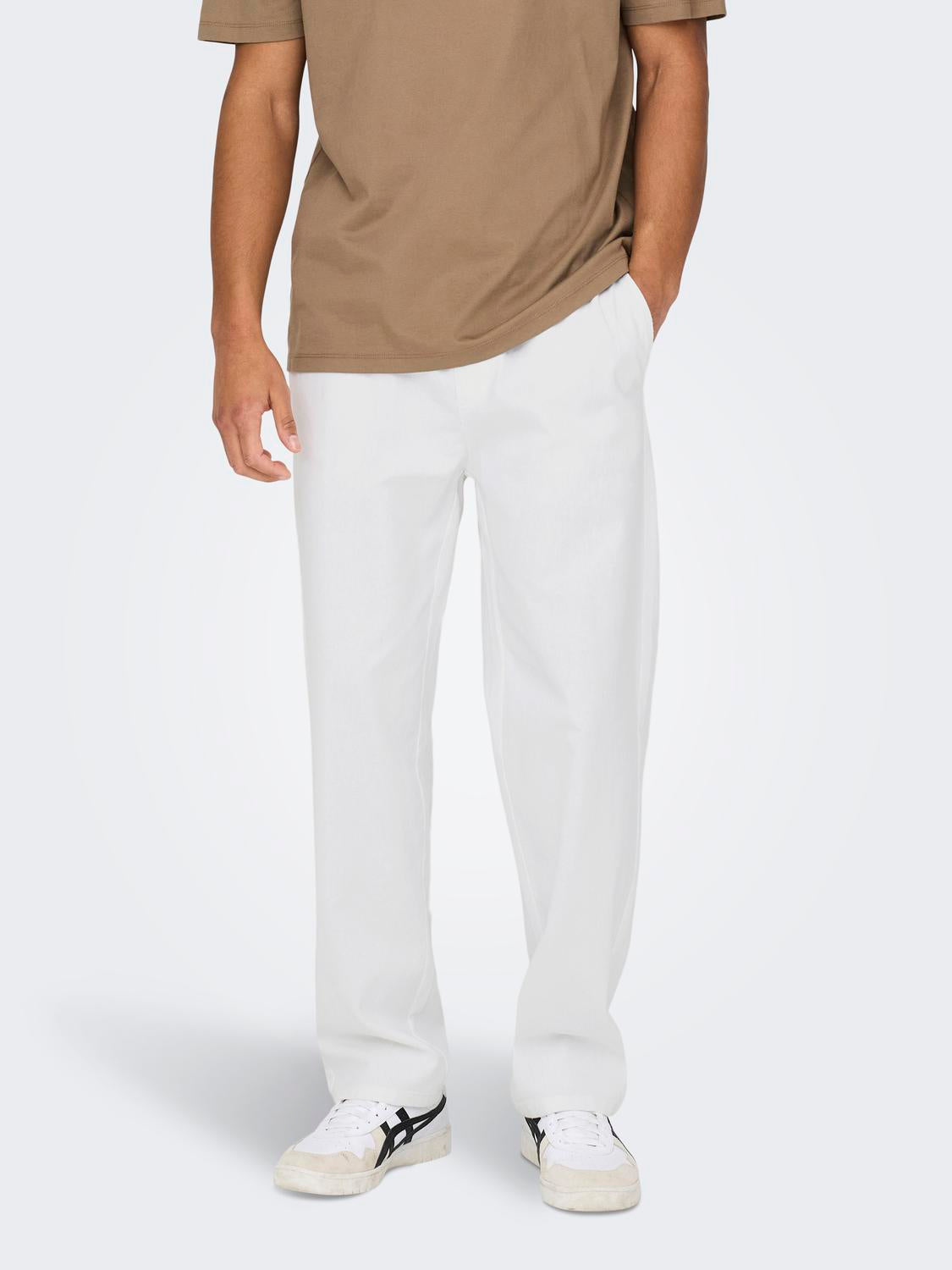 Only & Sons - Uomo - T-shirt | onssinus loose 0007 cot lin pant noos
